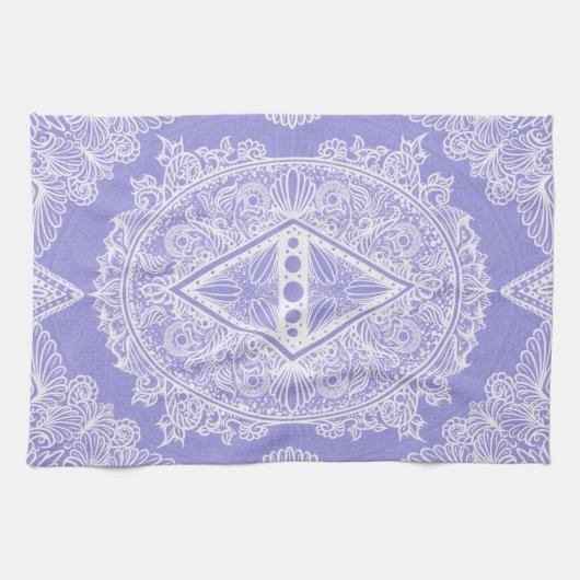 Blue Diamond Mandala Geschirrtuch (Horizontal)
