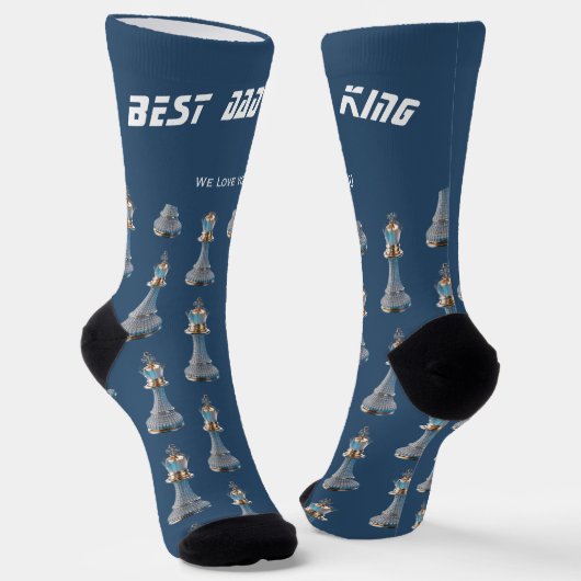 Blue Diamond Metallic King Schach Vätertag Socken (Gewinkelt)