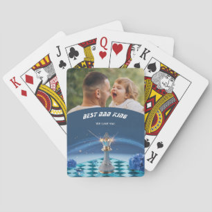 Blue Diamond Metallic King Schach Vätertag Spielkarten