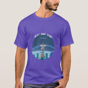 Blue Diamond Metallic King Schach Vatertag  T-Shirt