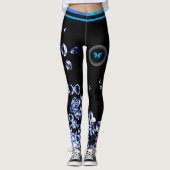 Blue Diamond Modern Trendmode Black Chic Leggings (Vorderseite)