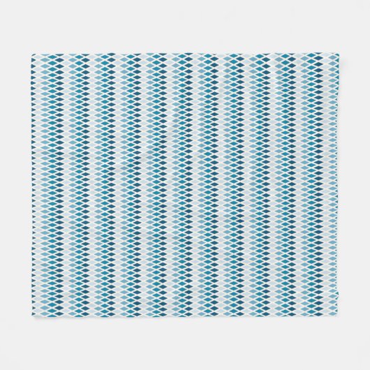 Blue Diamond Ombre Fleecedecke (Vorderseite (Horizontal))