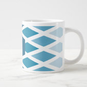 Blue Diamond Ombre Monogram Jumbo-Tasse (Rechts)