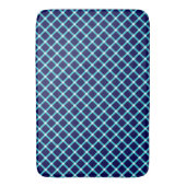 Blue Diamond Pattern Bath Mat Badematte (Vorderseite Vertikal)