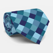 Blue Diamond Pattern Neck Tie Krawatte (Gerollt)