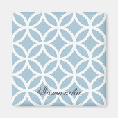 Blue Diamond Pattern Personalized Magnet (Vorne)