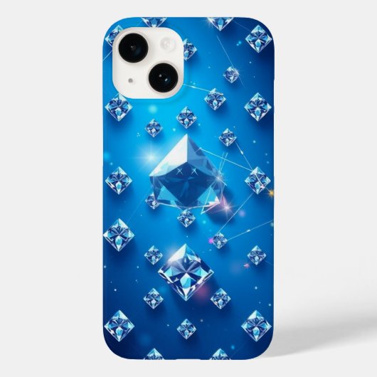 Blue Diamond Pattern - Stilvoll mobil Case-Mate iPhone Hülle (Rückseite)