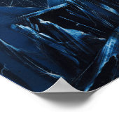 Blue Diamond Playing Card Anzug Poster (Ecke)