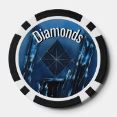 Blue Diamond Poker Chip (Rückseite)