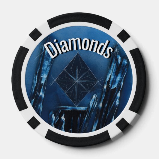 Blue Diamond Poker Chip (Rückseite)
