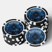 Blue Diamond Poker Chip (Stapel)