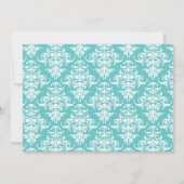 Blue Diamond Ring Brautparty Einladung (Rückseite)