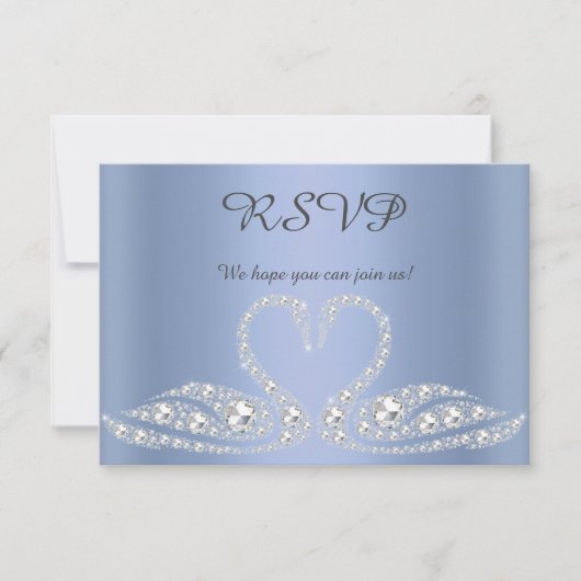 Blue Diamond schwänzt alle uAwg-Reaktionen auf Ere RSVP Karte (Vorderseite)