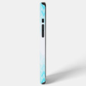 Blue Diamond Shape Case mit Initial & Name iPhone Hülle (Linke Seite)