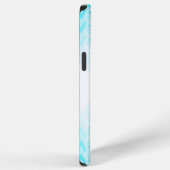Blue Diamond Shape Case mit Initial & Name iPhone Hülle (Rechte Seite)