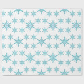 Blue Diamond Snowflake Muster Weihnachten Geschenkpapier (Flach)