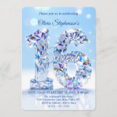 Blue Diamond Sparkle Glamorous Sweet 16 Birthday Einladung (Vorderseite)
