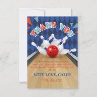Blue Diamond Stripe Lasse Strike Bowling Birthday