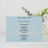 BLUE DIAMOND SWAN ELEGANT WEDING EINLADUNG (Stehend Vorderseite)