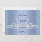 BLUE Diamond SWAN ELEGANT WEDING Einladung (Vorderseite)