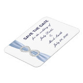 Blue Diamond Unendlichkeit Hochzeit speichern das Magnet (Linke Seite)