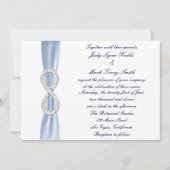 Blue Diamond Unfinity Wedding Einladung (Vorderseite)