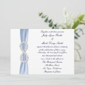 Blue Diamond Unfinity Wedding Einladung (Stehend Vorderseite)
