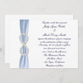 Blue Diamond Unfinity Wedding Einladung (Vorne/Hinten)