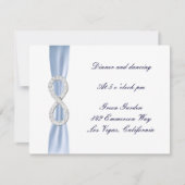 Blue Diamond Unfinity Wedding Reception Card Einladung (Vorderseite)
