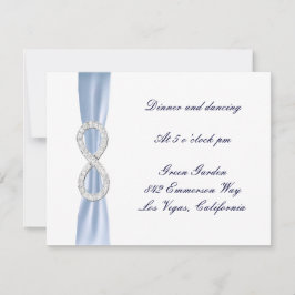 Blue Diamond Unfinity Wedding Reception Card Einladung