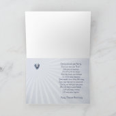 Blue Diamond Wedding Anniversary Card Feiertagskarte (Innenseite)