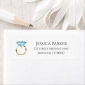 Blue Diamond Wedding Ring Verlobte Rücksendeadress (Insitu)