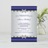 Blue Diamond White Girls erste Kommune Einladung (Stehend Vorderseite)