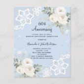 Blue Diamonds 60. Hochzeitstag Einladung (Vorderseite)