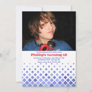 Blue Diamonds Foto Einladung