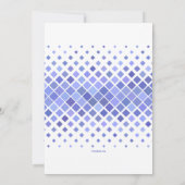 Blue Diamonds Foto Einladung (Rückseite)