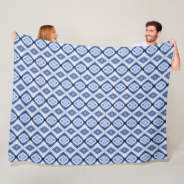 Blue Diamonds Harmony Muster Warm Schnurrbart Fleecedecke
