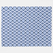 Blue Diamonds Harmony Muster Warm Schnurrbart Fleecedecke (Vorderseite (Horizontal))