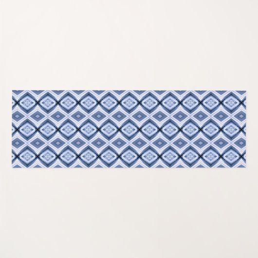 Blue Diamonds Harmony Pattern Yogamatte (Vorderseite (Horizontal))