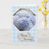 Blue Diamonds Hydrangea Flowers Karte (Gelbe Blume)