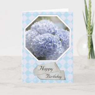 Blue Diamonds Hydrangea Flowers Karte