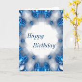 Blue Diamonds Karte (Gelbe Blume)