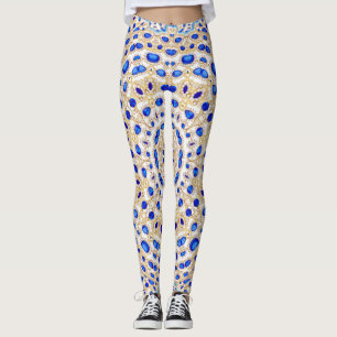 Blue Diamonds Leggings