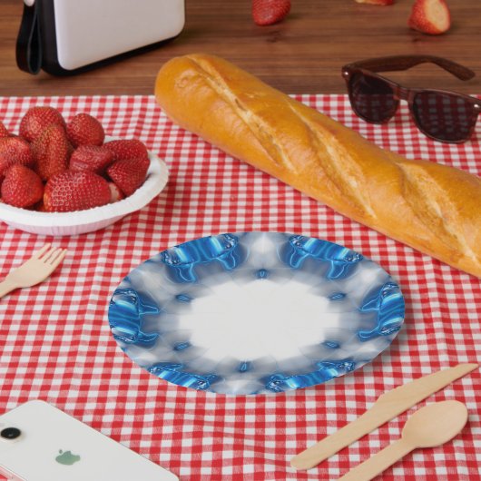 Blue Diamonds Pappteller (Picknick)