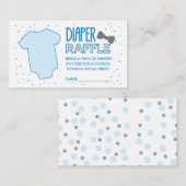 Blue Diaper Raffle Begleitkarte (Vorne/Hinten)