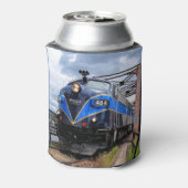 Blue Diesel Motor Lokomotive auf Bridge Railfan Ca Dosenkühler (Kanne Rückseite)