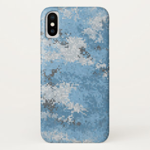 Blue Digi Camouflage iPhone X Hülle