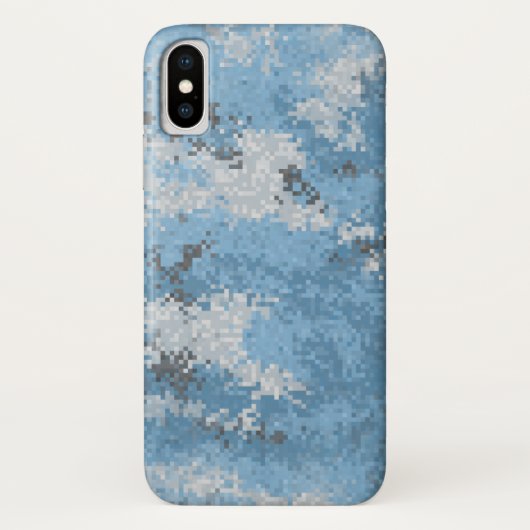 Blue Digi Camouflage Case-Mate iPhone Hülle (Rückseite)
