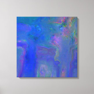 Blue Digital Abstrakt Leinwand Wrap Print
