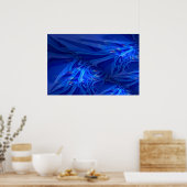 Blue Digital Abstrakt Painting Poster (Küche)